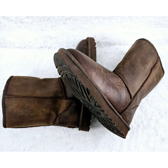 UGG Classic Mid-Calf Sheepskin Boots 1016559 Dark Brown 7 New No Box - Picture 5 of 11